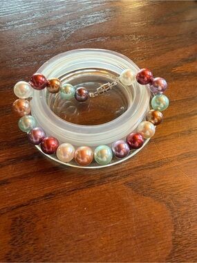 Multicolor Pearl Bead Bracelet - Elegant Women’s Jewelry